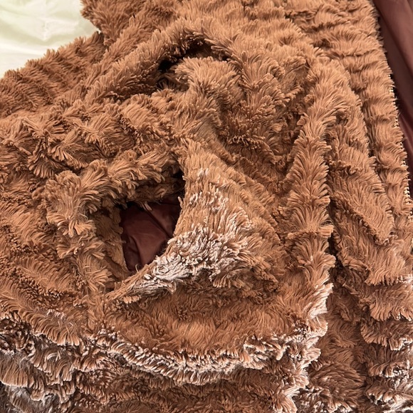 Patagonia long sleeve button & zip long  flared sleeve jacket soft & fuzzy L tan - Picture 5 of 13